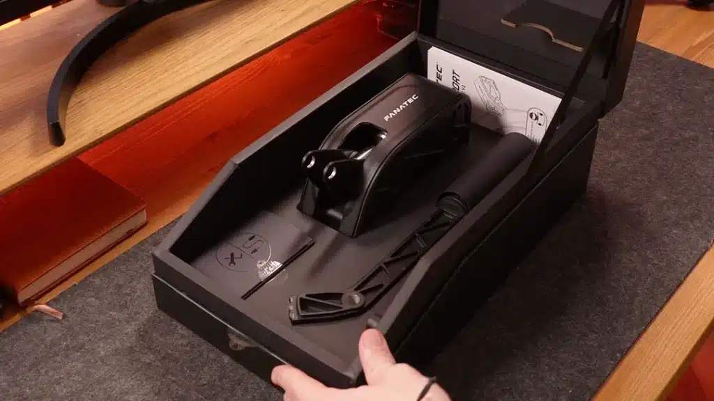 Inside Fanatec packaging