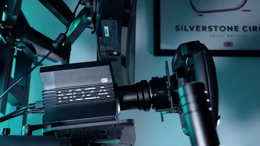 MOZA R12 Mounted to a sim rig