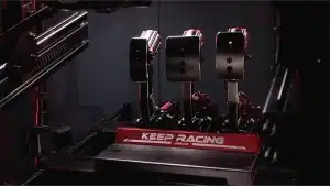 SIMAGIC P1000 Pedals mounted on sim rig