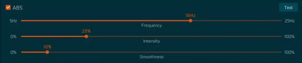 Simucube tuner ABS effect
