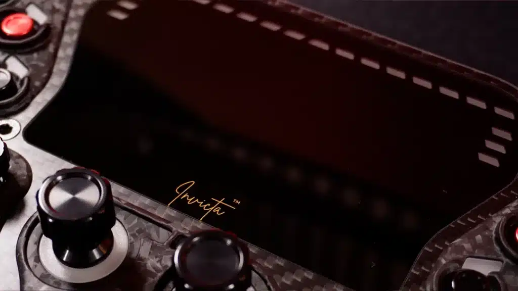 The Digital Display Unit on the Asetek Invicta Wheel